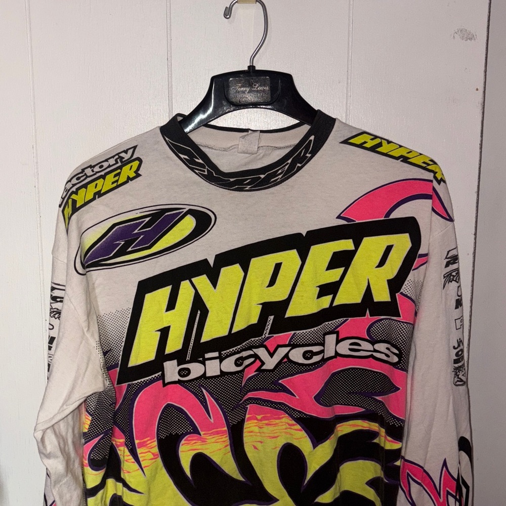HYPER Bicycles Neon Graphic Long Sleeve Jersey size XL - Picture 2 of 8
